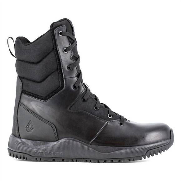 NEW VOLCOM men's 8" tactical side-zip work boot - medium width in black - Picture 1 of 4